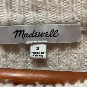 Madewell Dresses Madewell Curvedhem Cream Sweater Dress Size